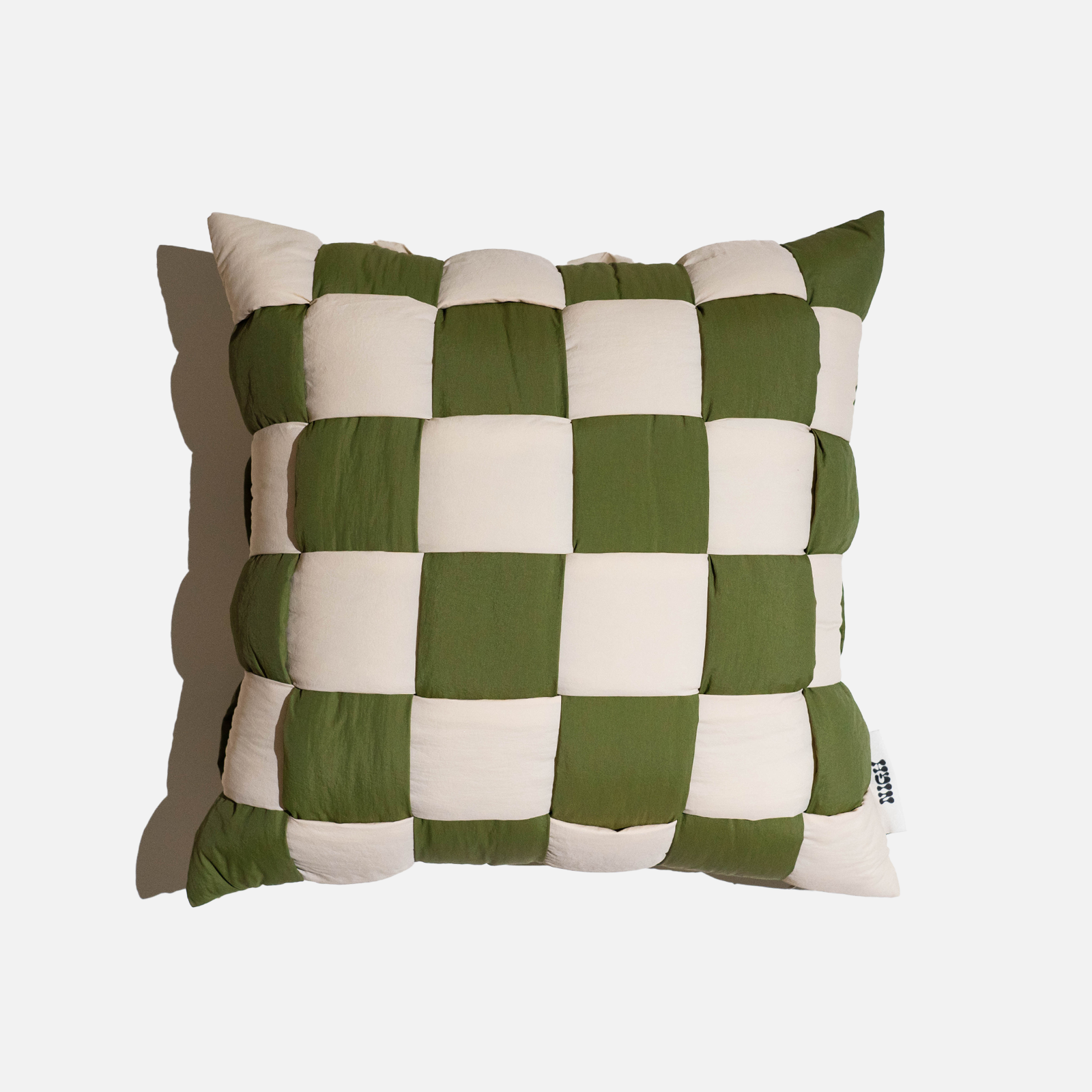 Green Plaid 18x18 Hand Woven Filled Pillow - Foreside Home