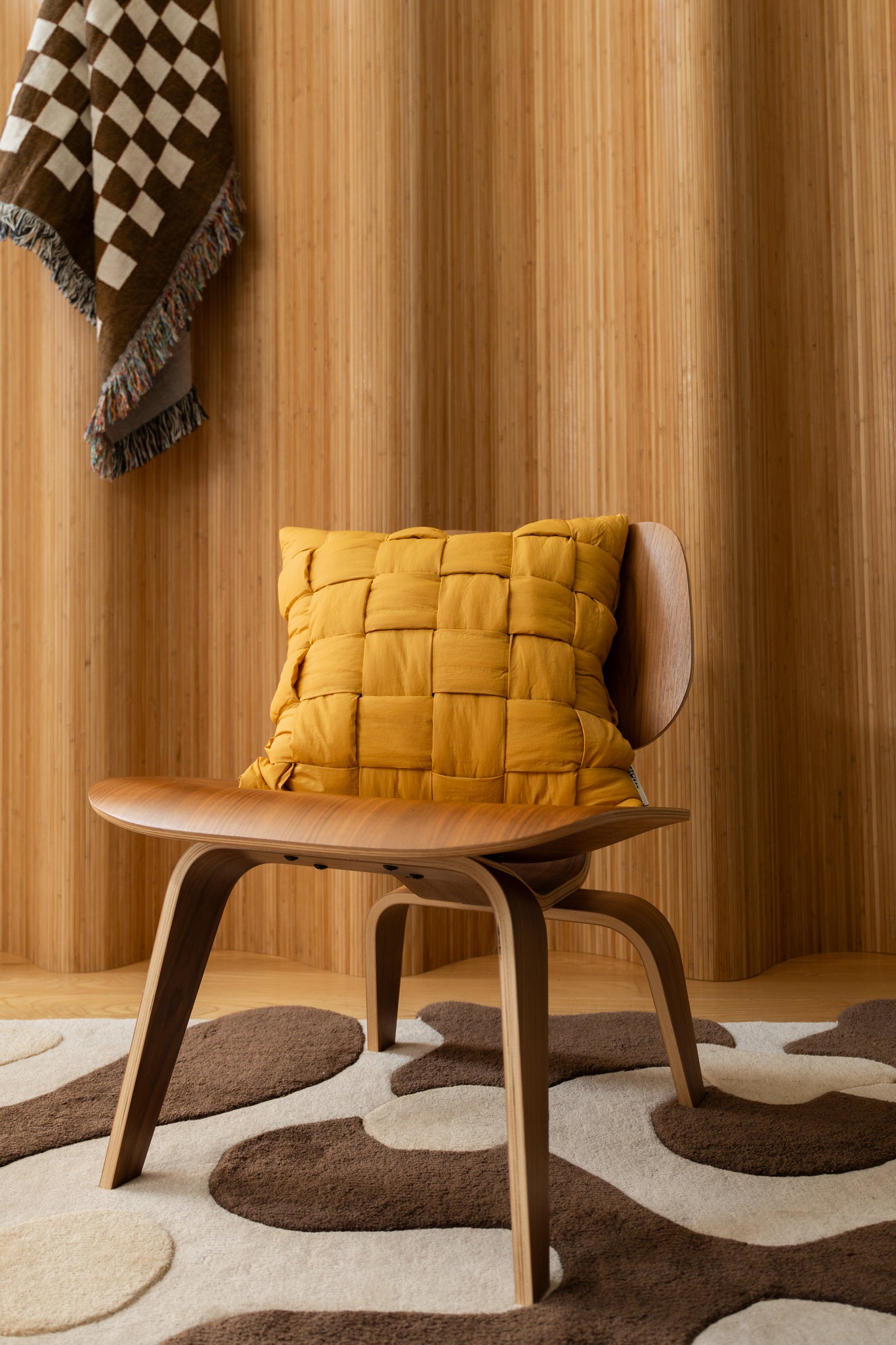 The Weave Pillow - Yurt Yellow